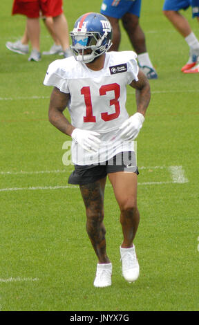 East Rutherford, USA. Jul 29, 2017. Les New York Giants Football a pris au champ de pratique à East Rutherford, NJ pour NFL Training Camp le 29 juillet 2017. Beckham Odell Jr. et Brandon Marshall fait joue à la pratique que les fans excités qui étaient sur place pour voir l'équipe. Credit : Roy Caratozzolo III/Alamy Live News Banque D'Images