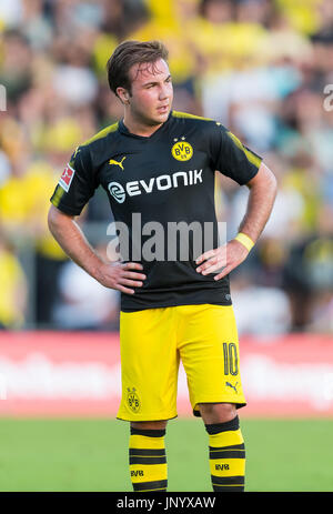 Winterthur, Suisse. 28 juillet, 2017. Mario Gotze de Dortmund en action au cours de l'Espanyol Barcelone vs Borussia Dortmund test match à Winterthur, Suisse, 28 juillet 2017. Photo : Guido Kirchner/dpa/Alamy Live News Banque D'Images