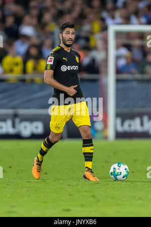 Winterthur, Suisse. 28 juillet, 2017. Le Dortmund Nuri Sahin en action au cours de l'Espanyol Barcelone vs Borussia Dortmund test match à Winterthur, Suisse, 28 juillet 2017. Photo : Guido Kirchner/dpa/Alamy Live News Banque D'Images