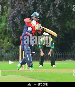 Luton, Royaume-Uni. 31 juillet, 2017. Bedfordshire, Royaume-Uni. XI International Cricket Jouer contre Luton pakistanais à Wardown Park à Luton, Bedfordshire, Royaume-Uni. Banque D'Images