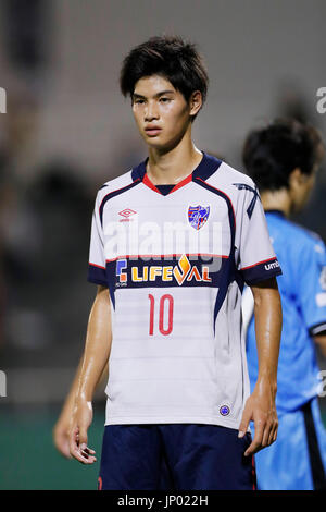 Tokyo, Japon. 31 juillet, 2017. Kan Kobayashi (FC Tokyo U-18) Football/soccer : la 41e Japon Club jeunes (U-18) Championnat de football match de demi-finale entre Kawasaki Frontale U-18 - FC Tokyo U-18 à Ajinomoto Domaine Nishigaoka dans Tokyo, Japon . Credit : Yohei Osada/AFLO SPORT/Alamy Live News Banque D'Images