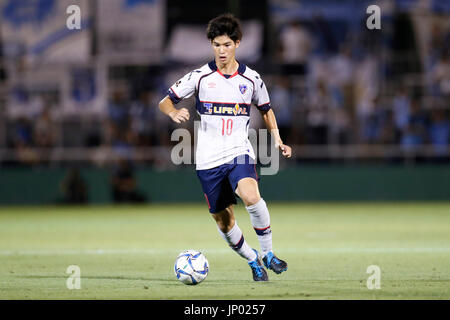 Tokyo, Japon. 31 juillet, 2017. Kan Kobayashi (FC Tokyo U-18) Football/soccer : la 41e Japon Club jeunes (U-18) Championnat de football match de demi-finale entre Kawasaki Frontale U-18 - FC Tokyo U-18 à Ajinomoto Domaine Nishigaoka dans Tokyo, Japon . Credit : Yohei Osada/AFLO SPORT/Alamy Live News Banque D'Images