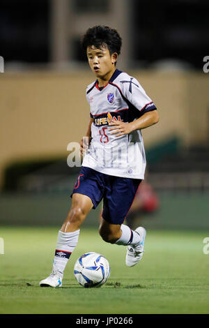 Tokyo, Japon. 31 juillet, 2017. Takefusa Kubo (FC Tokyo) Football/soccer : la 41e Japon Club jeunes (U-18) Championnat de football match de demi-finale entre Kawasaki Frontale U-18 - FC Tokyo U-18 à Ajinomoto Domaine Nishigaoka dans Tokyo, Japon . Credit : Yohei Osada/AFLO SPORT/Alamy Live News Banque D'Images