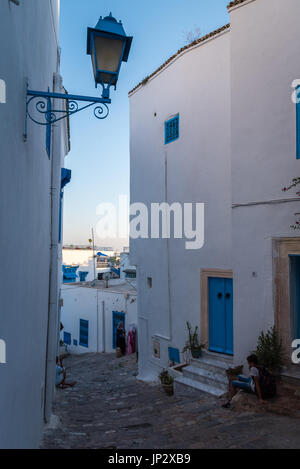 Ruelle de Sidi Bou Said Banque D'Images