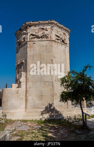 Tour des Vents, l'Agora romaine, Athènes, Attique, Grèce Banque D'Images