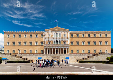 Le parlement hellénique, Athènes, Attique, Grèce Banque D'Images