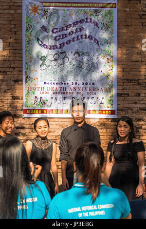 Choir la concurrence, Fort Santiago, Intramuros, Manille, Philippines Banque D'Images