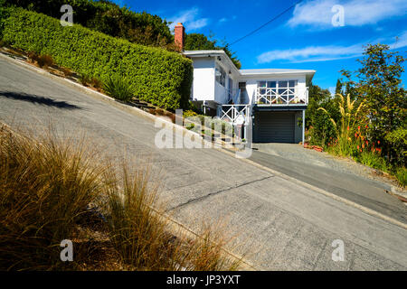 Baldwin Street - la rue la plus raide du monde, Dunedin, Nouvelle-Zélande Banque D'Images