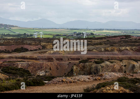 Parys Mountain (Gallois : Mynydd Parys) - est situé au sud de la ville de Holyhead dans le nord-est de l'Anglesey, au Pays de Galles. Banque D'Images