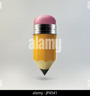 L'icône de crayon jaune Illustration de Vecteur