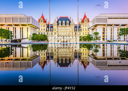 Albany, New York, USA au capitole de l'État de New York. Banque D'Images