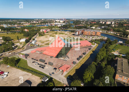 Gdansk, Pologne - 22 juillet 2017 : Vue aérienne du Musée de la Seconde Guerre mondiale Banque D'Images