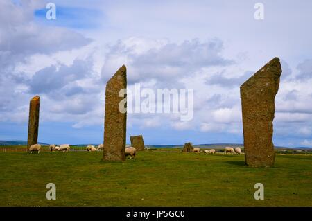 Les Pierres de Stenness Banque D'Images