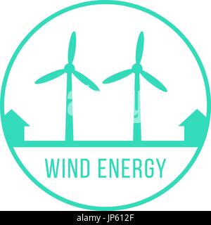 L'énergie éolienne logo vert Illustration de Vecteur