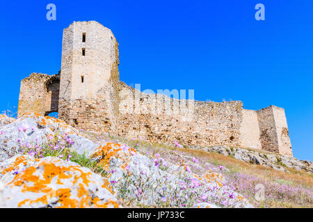 Forteresse Enisala, Dobrogea, Roumanie. Ruines de l'ancien château royal Enisala, Dobrogea en Roumanie. Banque D'Images