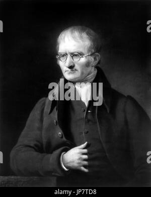 John Dalton (1766-1844), chimiste et pionnier de la physique nucléaire. Gravure de Charles Turner à partir d'un portrait par James Lonsdale, c.1830 Banque D'Images