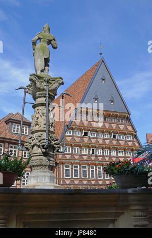 Knochenhaueramtshaus, Hildesheim, Basse-Saxe, Allemagne Allemagne | Salle des boulangers et des bouchers' Guild Hall à la place du marché, Knochenhaueramtshaus, Banque D'Images