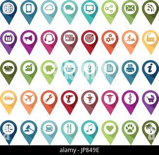 Icônes universelles colorés Illustration de Vecteur