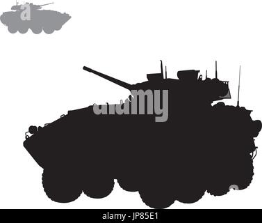 Silhouettes militaire. Vector de combat d'infanterie Illustration de Vecteur