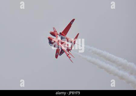 Deux T1 de Hawks les flèches rouges aerobatic Banque D'Images