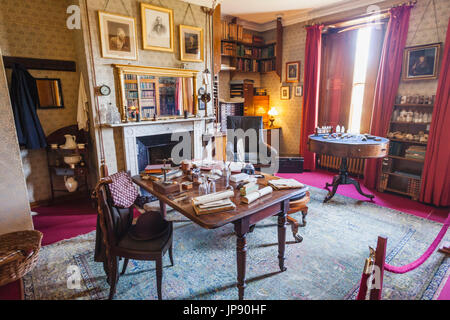 L'Angleterre, Grand Londres, Kent, Downe, Down House, la maison de Charles Darwin, l'étude Banque D'Images