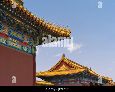 Les toits, la Cité Interdite, Pékin, Chine Banque D'Images