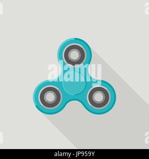 Icône plate Spinner. Illustration de Vecteur