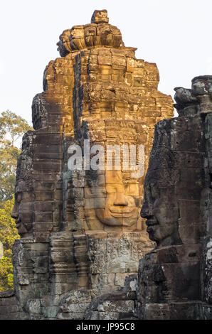 Le Bayon, Angkor Thom, Parc archéologique d'Angkor, Banque D'Images