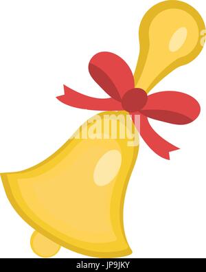 L'icône de cloche d'école, télévision, style dessin animé. Isolé sur fond blanc. Vector illustration. Illustration de Vecteur