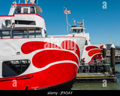 Ferries de la baie de San Francisco, Californie, USA Banque D'Images