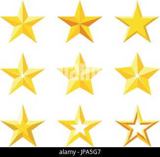 Stars icon set. Une télévision moderne cinq étoiles illustration. Illustration de Vecteur