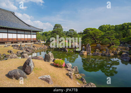 Le Japon, la ville de Kyoto, Château de Nijō, Palais Ninomaru, jardins Banque D'Images