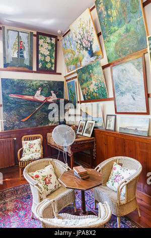 France, Normandie, Giverny, le jardin de Monet, Monet's House, Chambre Studio Banque D'Images