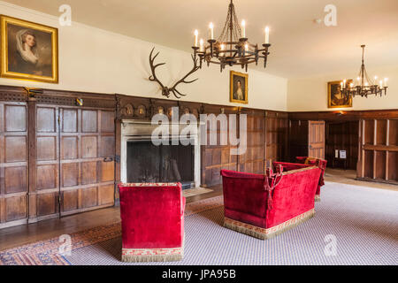 L'Angleterre, dans le Hampshire, Chawton, Chawton House Library, l'un du temps Accueil de Edward Austen Knight frère de Jane Austen, le Grand Hall Banque D'Images