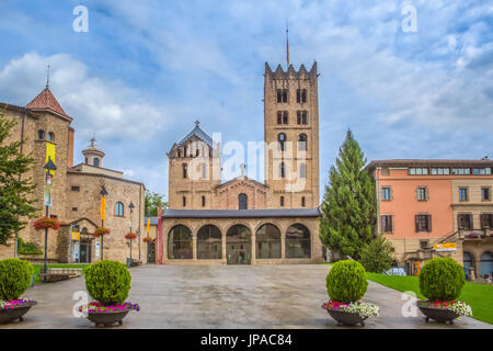 Espagne, Catalogne, province de Gérone, de la ville de Ripoll, Santa Maria de Ripoll monastère du XII siècle, Banque D'Images