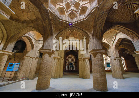 L'Iran, Ispahan, Ville Masjed-e Jame (Mosquée du Vendredi) de l'UNESCO, Patrimoine mondial, UNESCO World Heritage, salle de prière, Banque D'Images