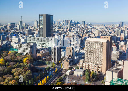 Le Japon, Honshu, Tokyo, Ville et Mt.Fuji dans la distance Banque D'Images