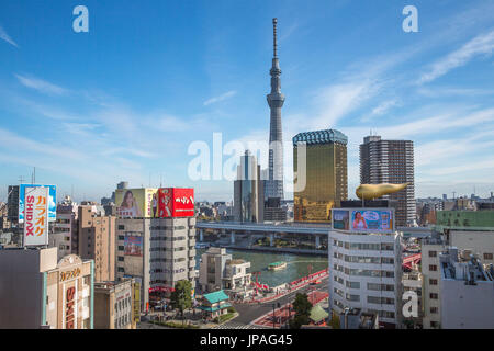 Le Japon, la ville de Tokyo, Asakusa, quartier Tour Skytree, Sumida River Banque D'Images