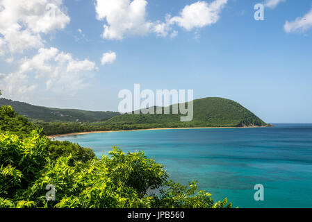 Vue sur la baie de Grande Anse, Guadeloupe Banque D'Images