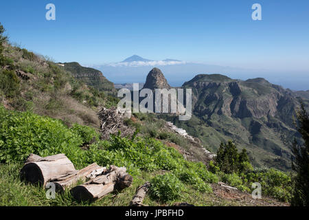 Vue de Los Roques, La Gomera, Espagne, Banque D'Images