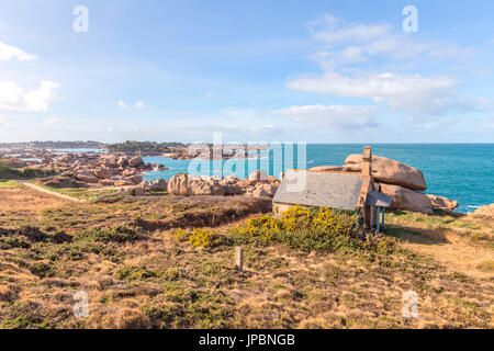 Ploumanac'h, arrondissement de Lannion, Côtes-d'Armor département, Bretagne - Bretagne, France, Europe Banque D'Images