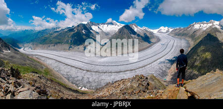 Glacier d'Aletsch, en Suisse, en Europe Banque D'Images