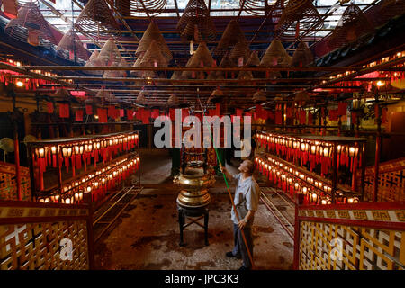 Temple Man Mo de Hong Kong Banque D'Images