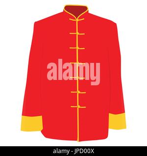 Vector illustration Chinese man costume traditionnel, robe. Asiatique, les vêtements nationaux. Illustration de Vecteur