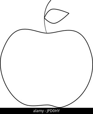 L'icône de la pomme sur fond blanc icon Illustration de Vecteur