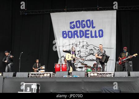 Gogol Bordello effectuer à cest comprend : Gogol Bordello Où : London, Royaume-Uni Quand : 01 Oct 2017 Source : WENN.com Banque D'Images