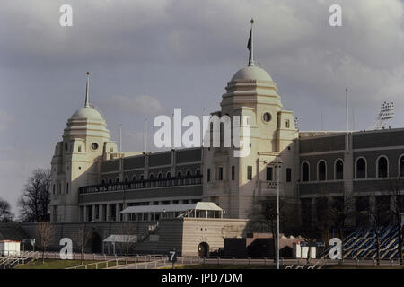 Les tours jumelles de l'ancien stade de Wembley, Londres, Angleterre, Royaume-Uni Banque D'Images