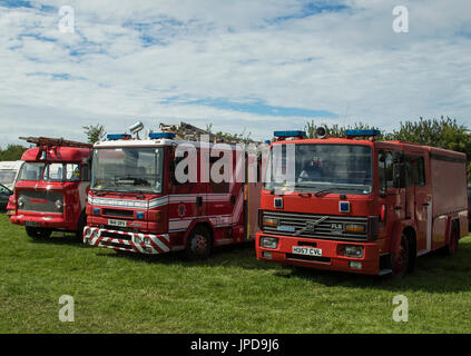Les véhicules de pompiers à l'époque de la vapeur et de tous pays in Ringmer 2017 Banque D'Images