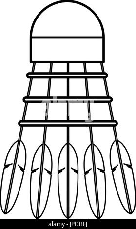 Pour le joueur de badminton à partir de plumes d'oiseau de l'équipement de sport Illustration de Vecteur