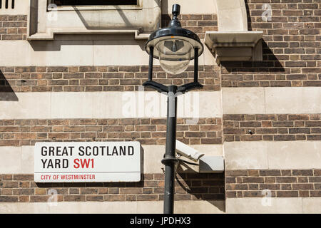 Great Scotland Yard street sign in SW1, UK Banque D'Images